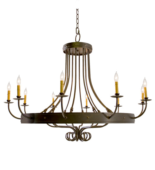 Meyda 50" Wide Silvana 10 Light Chandelier 116321