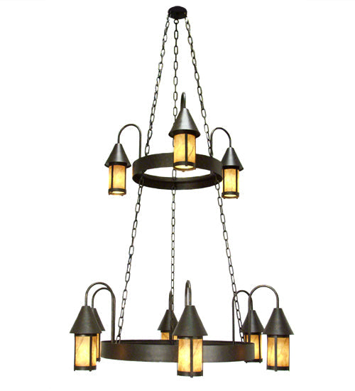 Meyda 48" Wide Algonquin 9 Light Two Tier Chandelier 116523