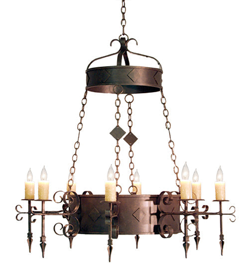 Meyda 48" Wide Diamante 8 Light Chandelier 117173