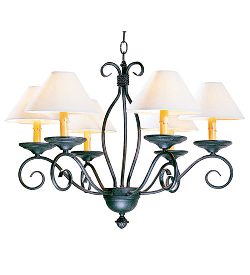 Meyda 26" Wide Sienna 6 Light Chandelier '117670