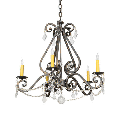 Meyda 26" Wide Adrianna 5 Light Chandelier- 118041