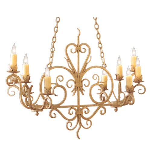 Meyda 42" Long Kimberly 10 Light Chandelier '118319