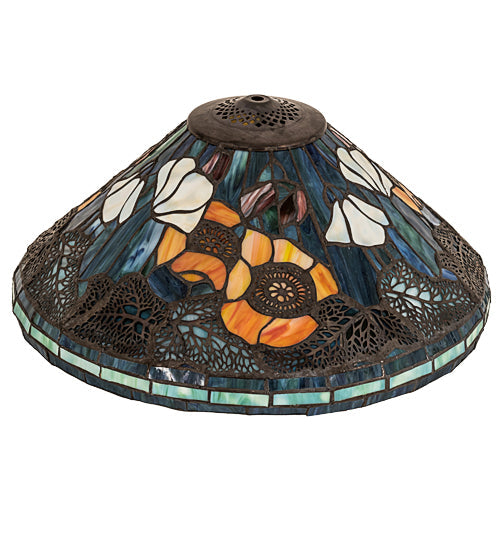 Meyda 16" Wide Tiffany Poppy Cone Shade '119550