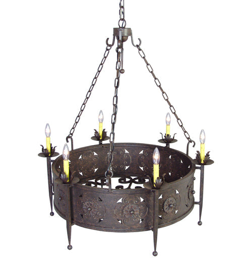 Meyda 38" Wide Claudio 6 Light Chandelier 120065