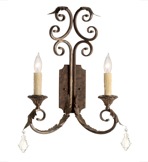 Meyda 16" Wide Serratina 2 Light Wall Sconce- 120209