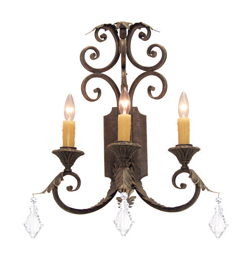 Meyda 16" Wide Serratina 3 Light Wall Sconce- 120213