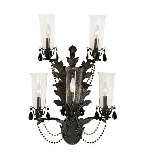 Meyda 20" Wide French Baroque 5 Light Wall Sconce 120231