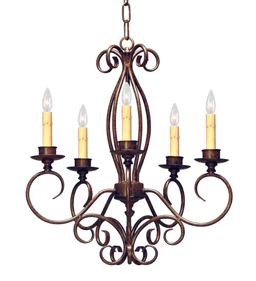 Meyda 22" Wide Elisha 5 Light Chandelier 120247