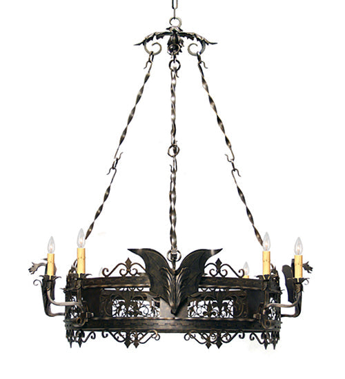 Meyda 46" Wide Dragone 8 Light Chandelier 120257