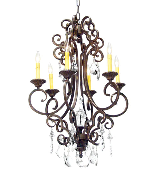 Meyda 24" Wide Aumberto 6 Light Chandelier 120268