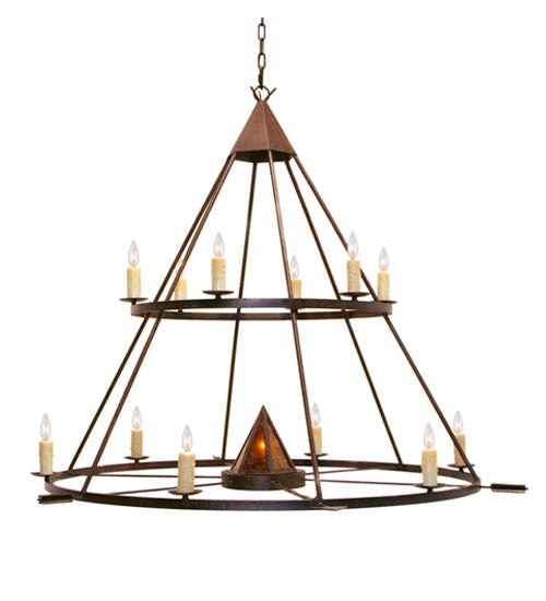 Meyda 60" Wide Desert Arrow Two Tier Chandelier 120282