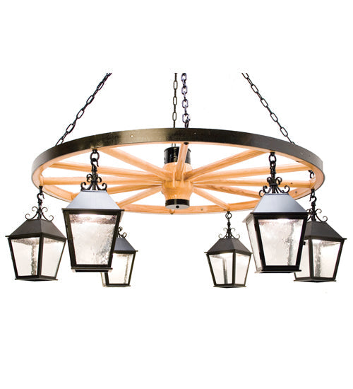 Meyda 58" Wide Silverton 6 Light Chandelier 120286