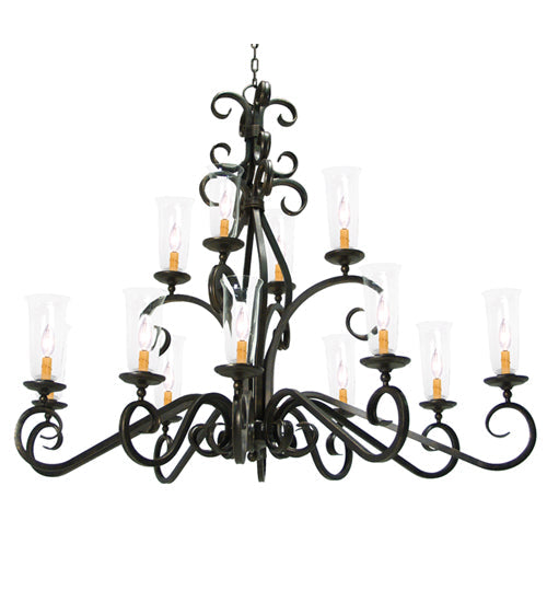 Meyda 60" Wilkes Two Tier Oblong Chandelier 120293