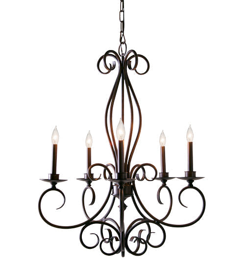 Meyda 28" Wide Phillipe 5 Light Chandelier '120308