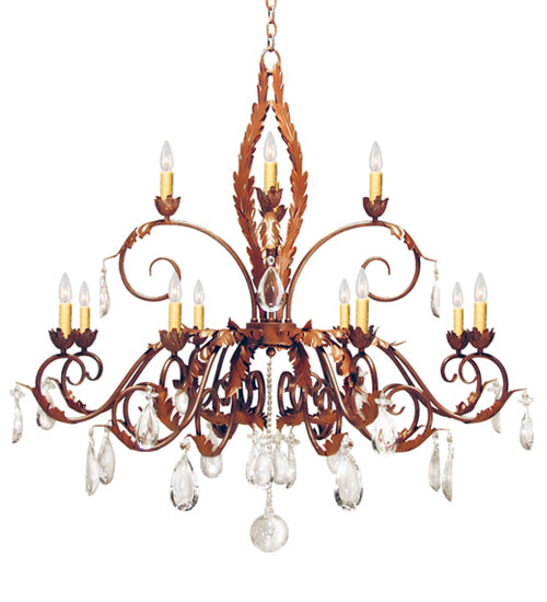 Meyda 48" Wide Country French 12 Light Two Tier Chandelier '120354