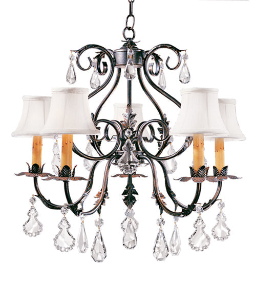 Meyda 24" Wide Chantilly 5 Light Chandelier '120420