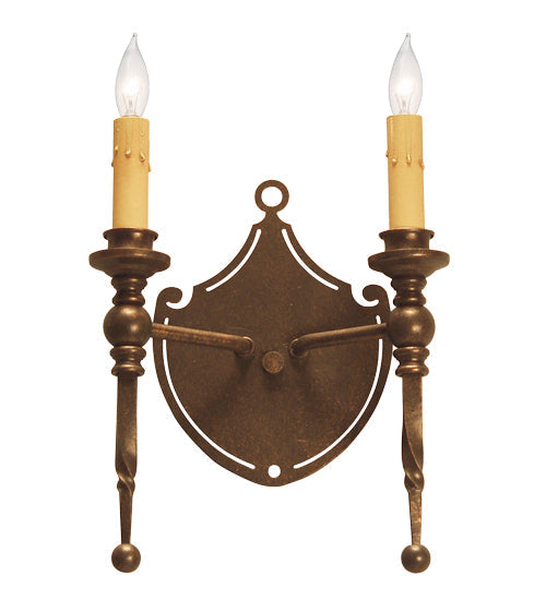 Meyda 8" Wide Malta Crest Wall Sconce '120642