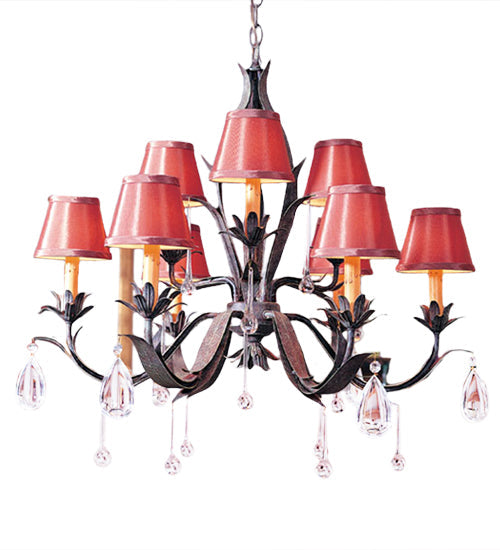 Meyda 28" Wide Slenderleaf 9 Light Chandelier '120769