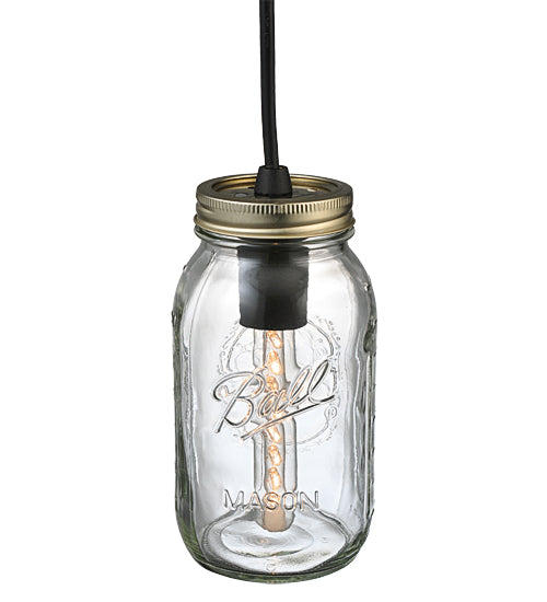 Meyda 3.75" Wide Mason Jar Mini Pendant 120889