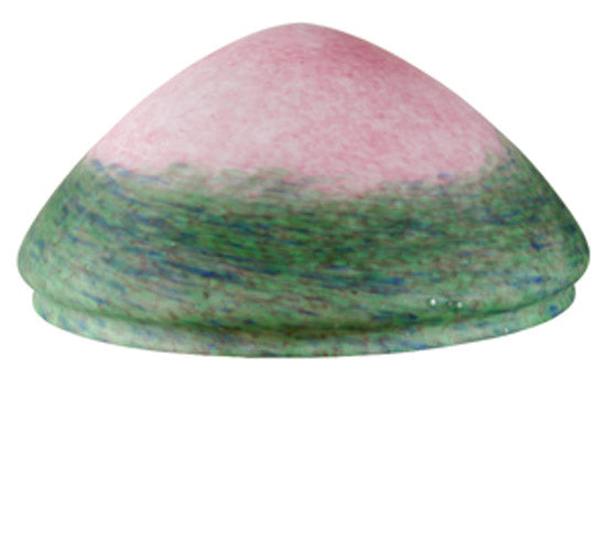 Meyda 14.5"W PINK/GREEN PATE-DE-VERRE TRIANGLE SHADE 12423