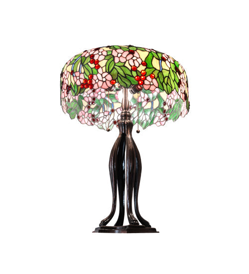 Meyda 30" High Tiffany Cherry Blossom Table Lamp- 126749