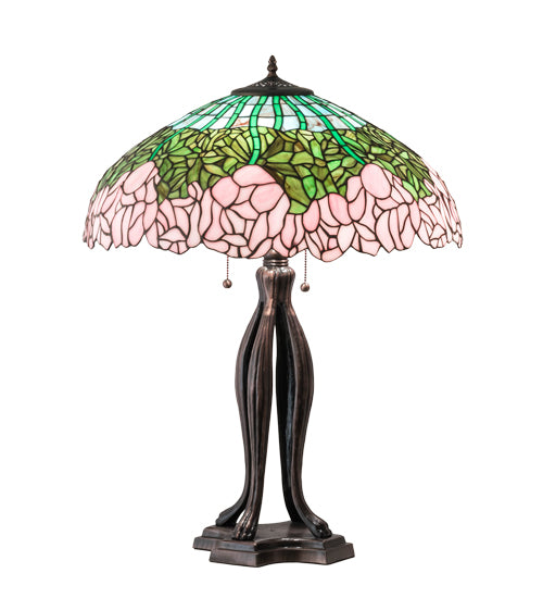 Meyda 30" High Tiffany Cabbage Rose Table Lamp- 126904