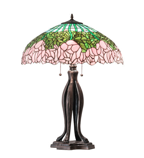 Meyda 30" High Tiffany Cabbage Rose Table Lamp- 126904