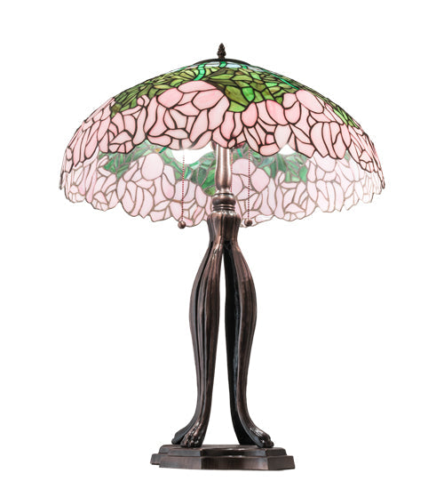 Meyda 30" High Tiffany Cabbage Rose Table Lamp- 126904