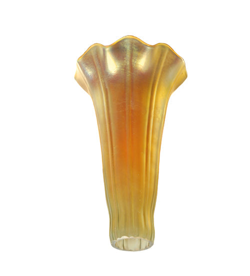 Meyda 3.5"W Lily Amber/Iridescence Shade 12771