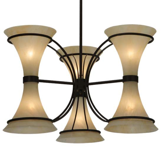 Meyda 30"W Chronos 3 Arm Chandelier 129867