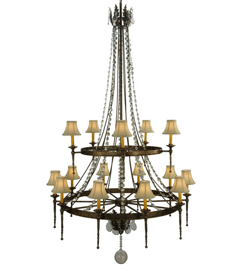 Meyda 48" Wide Amaury 15 Light Two Tier Chandelier- 132050