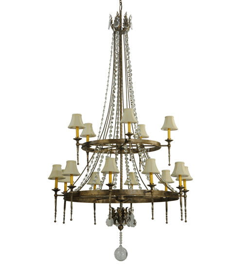 Meyda 48" Wide Amaury 15 Light Two Tier Chandelier- 132050