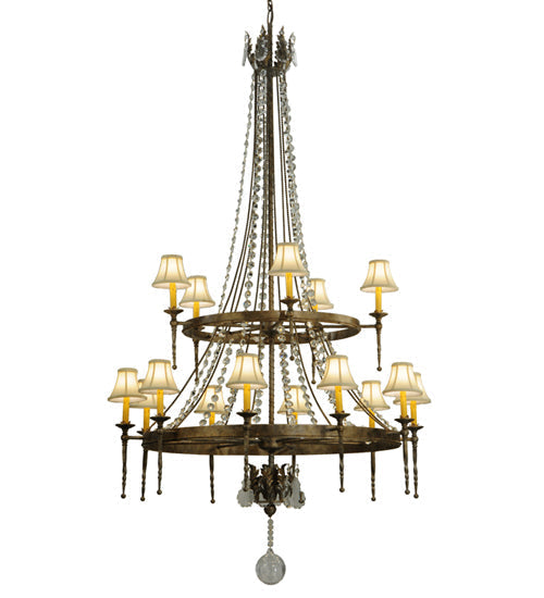 Meyda 48" Wide Amaury 15 Light Two Tier Chandelier- 132050