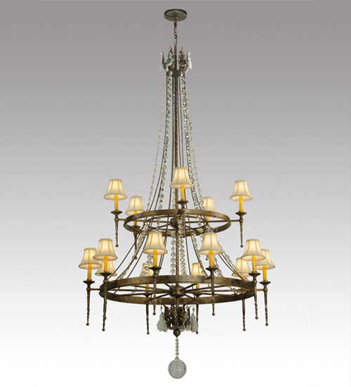 Meyda 48" Wide Amaury 15 Light Two Tier Chandelier- 132050