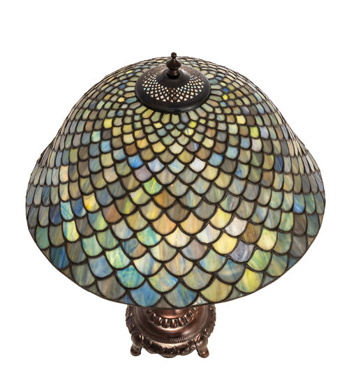 Meyda 22" High Tiffany Fishscale Table Lamp- 132148