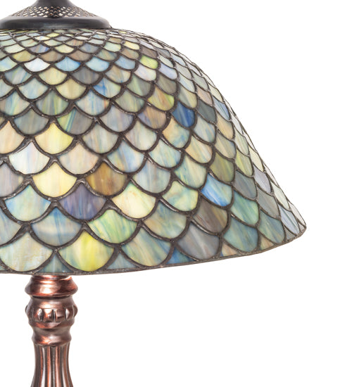 Meyda 22" High Tiffany Fishscale Table Lamp- 132148