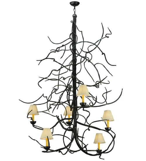 Meyda 50"W Winter Solstice Empire 6 LT Chandelier 133185