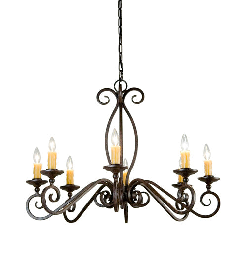 Meyda 36" Wide Wallis 8 Light Chandelier 134392