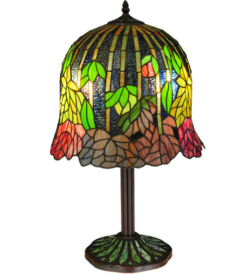 Meyda 23"H Tiffany Honey Locust Base Table Lamp '134540