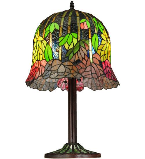 Meyda 23"H Tiffany Honey Locust Base Table Lamp '134540