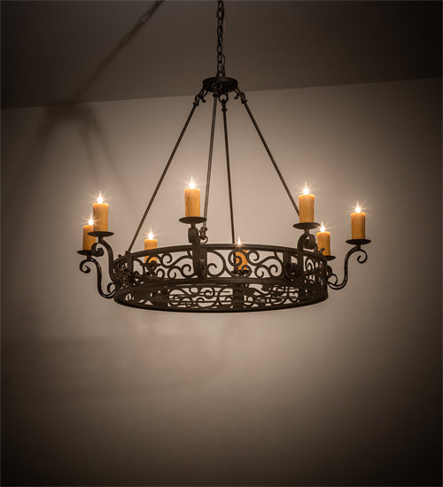 Meyda 42" Wide Delano 8 Light Chandelier '134760