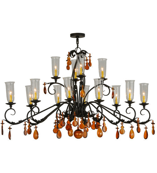 Meyda 64"l Windsor 14 Lt Oblong Chandelier- 136485