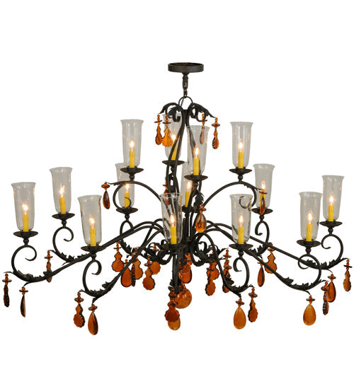 Meyda 64"l Windsor 14 Lt Oblong Chandelier- 136485