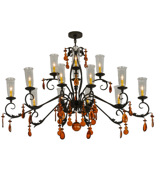 Meyda 64"l Windsor 14 Lt Oblong Chandelier- 136485