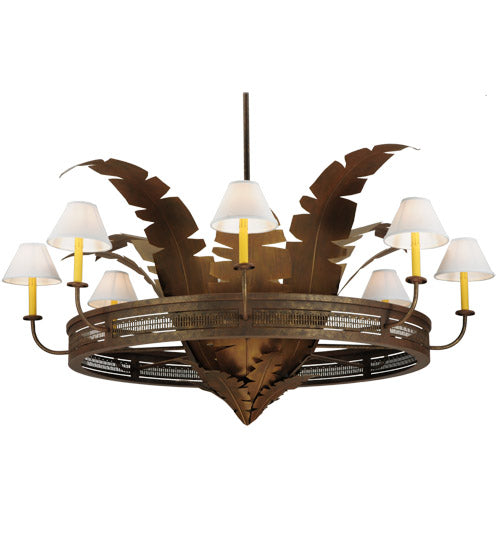 Meyda 59"W Banana Bamboo 6 LT Chandelier '136614