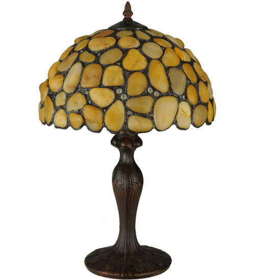 Meyda 19.5"H Agata Yellow Table Lamp '138123