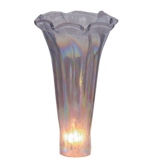 Meyda 3" Wide X 5" High Purple Iridescent Pond Lily Shade '13822