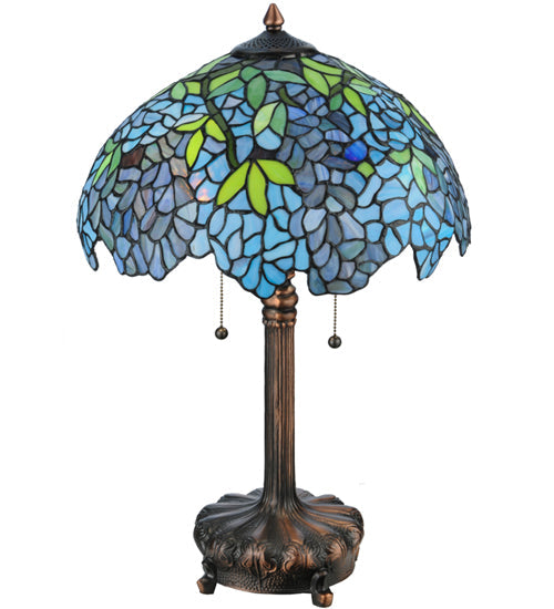 Meyda 25"H Tiffany Wisteria Table Lamp '139606