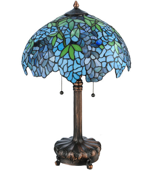 Meyda 25"H Tiffany Wisteria Table Lamp '139606