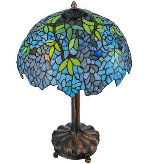 Meyda 25"H Tiffany Wisteria Table Lamp '139606